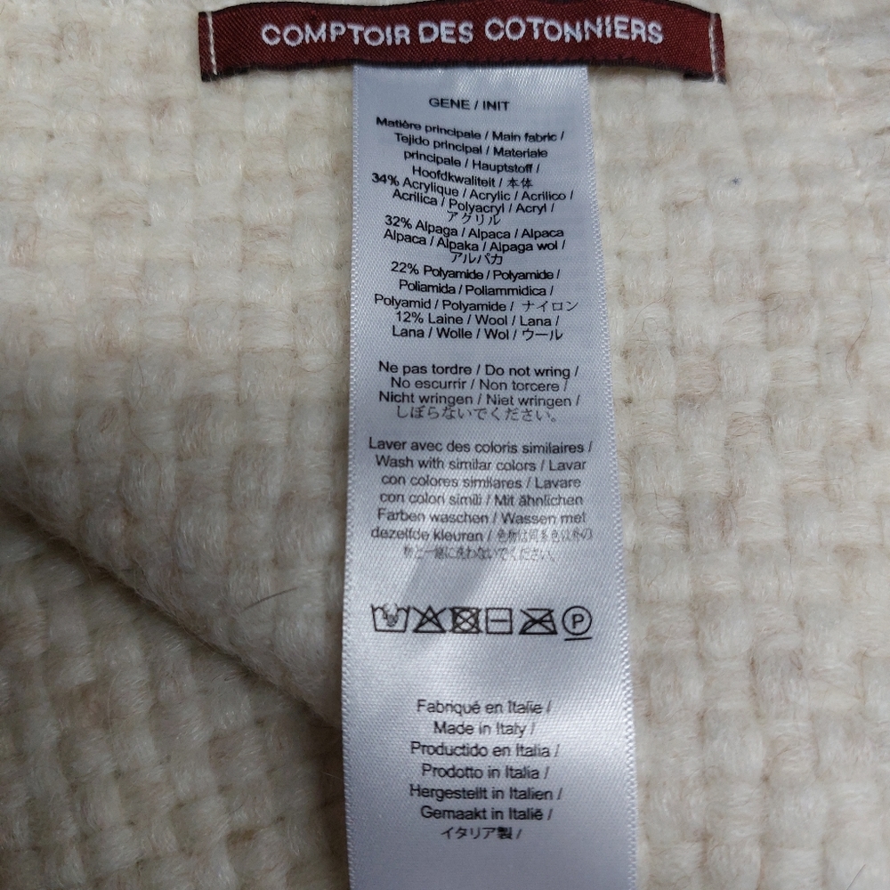 Comptoir des cotonniers knit textured Big Scarf Alpaca Blend. - Picture 6 of 8